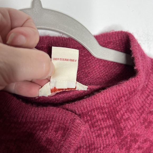 Sundance Sweater Coat Womens XS Pink Jacquard Lambswool Button Front Longline‎ - Picture 5 of 12